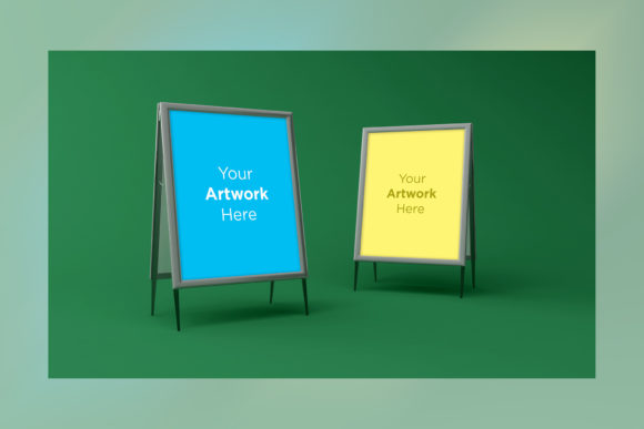 Download Two a Stand Advertising Board Mockup - Advertising board Collection