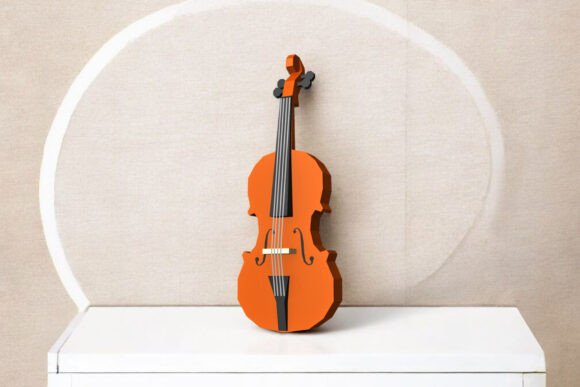 Download Violin Wall Art - 3d Papercraft - Papercraft Collection
