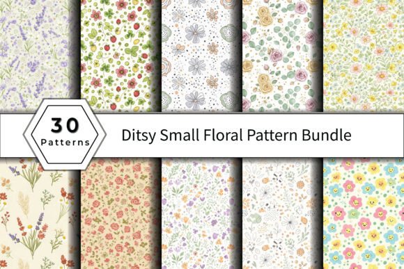 Download Ditsy Small Floral Pattern - Premium Bundle