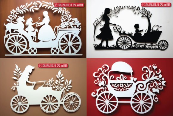 Download Pram New Baby Paper Cut SVG Bundle - Baby paper cut Collection
