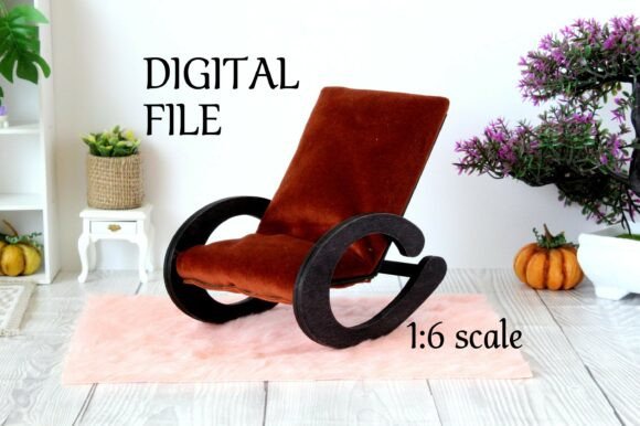 Download Miniature Modern Chair Digital File. Dol - Chair Collection