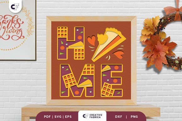 Download Slice of Pie HOME 3D Paper Cut SVG - Home 3d paper cut Collection
