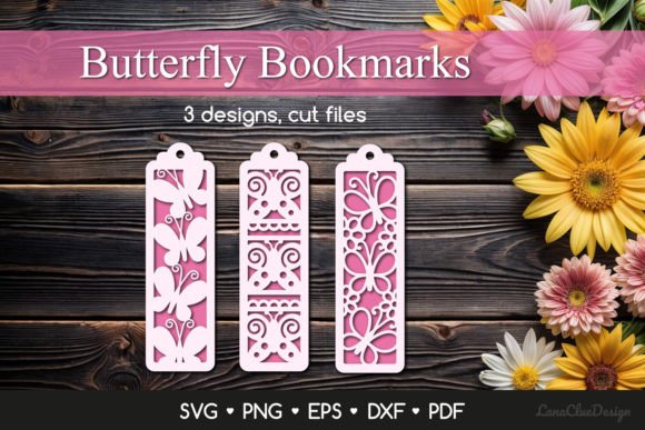 Download Butterfly Bookmark SVG Papercut Template - Papercut template Collection