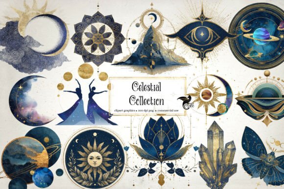 Download Celestial Collection - 200 PNG - Premium Bundle