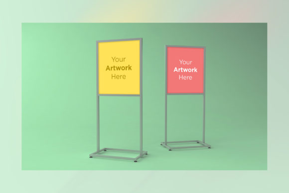 Download Two a Stand Advertising Board Mockup - Advertising board Collection