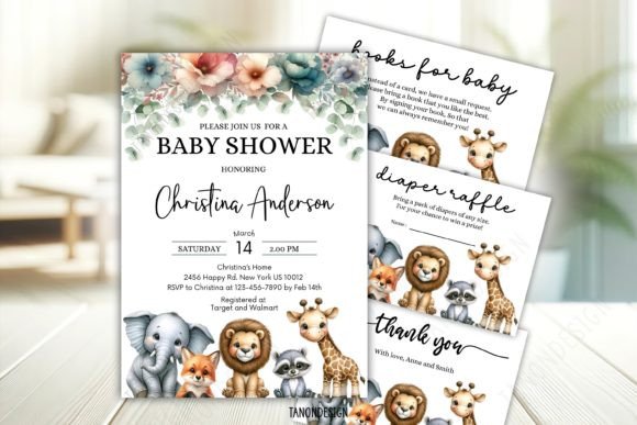 Download Baby Shower Invitation Bundle Set - Baby shower Collection