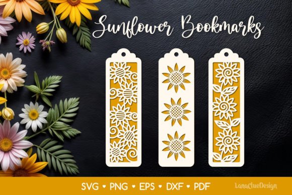 Download Sunflower Bookmark SVG Papercut Template - Papercut template Collection