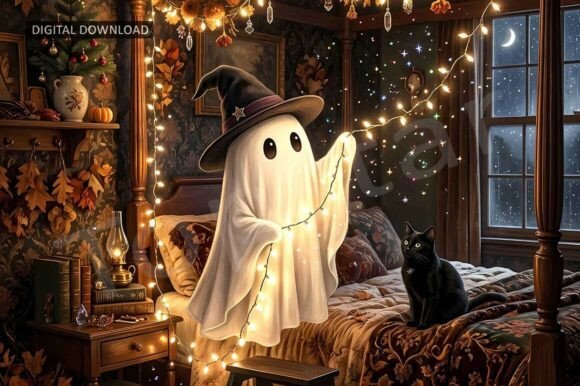 Download Cozy Bedroom Halloween Christmas Lights - Bedroom Collection
