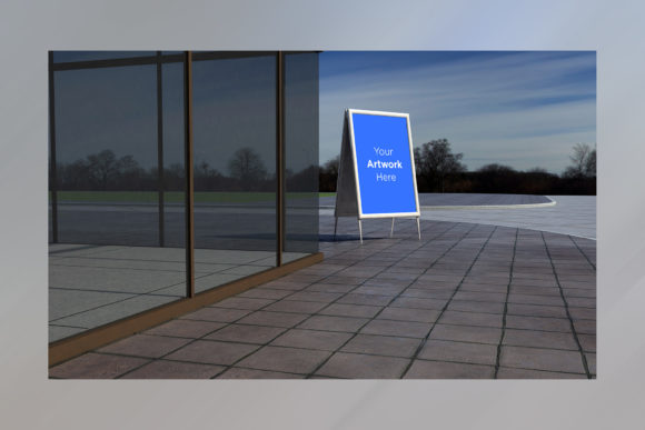 Download A Stand Advertising Board Mockup - Advertising board Collection
