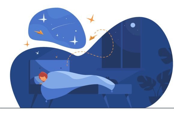Download Cartoon Person Sleeping in Her Bedroom a - Bedroom Collection