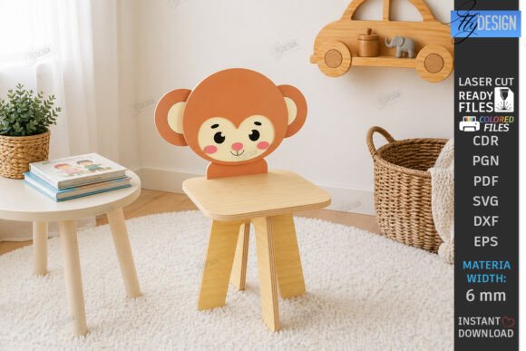 Download Animal Kids Chair Laser Cut | Kids Laser - Chair Collection