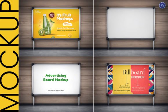 Download Poster Advertising Board Mockup - Advertising board Collection
