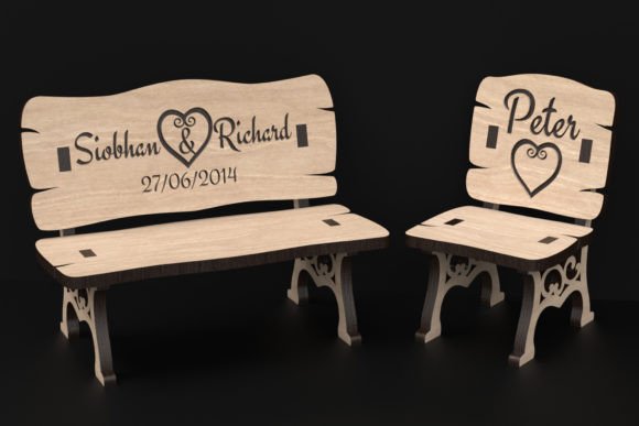 Download Laser Cut Rustic Bench &amp; Chair Svg Files - Chair Collection