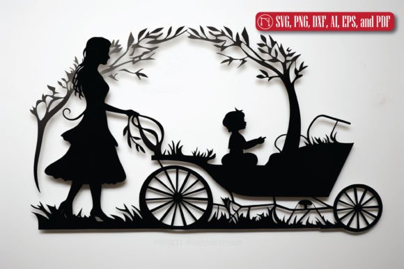 Download Pram New Baby Paper Cut SVG - Baby paper cut Collection