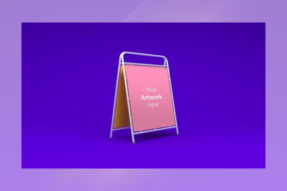 Download A Stand Advertising Board Mockup - Advertising board Collection
