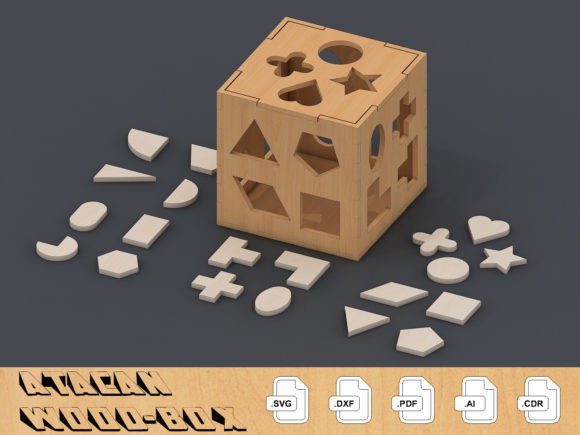 Download Shape Sorting Cube Kid Toy Cut Plans 120 - Cube Collection