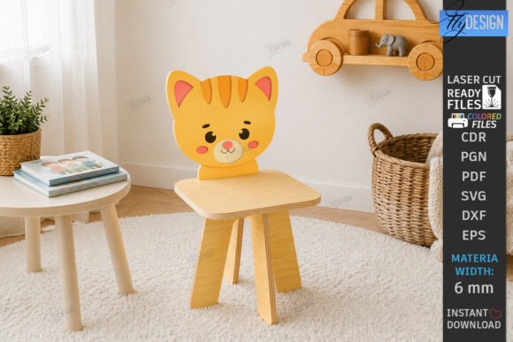 Download Animal Kids Chair Laser Cut | Kids Laser - Chair Collection