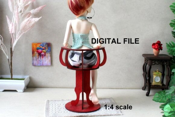 Download Minifee Doll Chair Digital File 1:4 Scal - Chair Collection