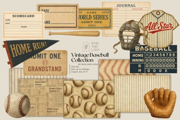 Download ⚾ Vintage Baseball Collection - Premium Resources