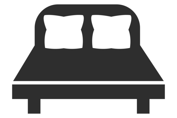 Download Double Bed Black Icon. Bedroom Symbol. H - Bedroom Collection