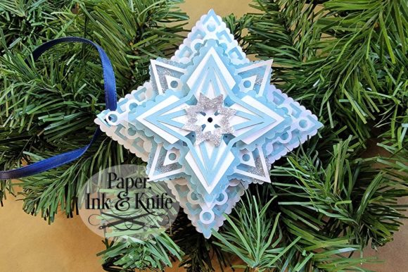 Download Diamond 3D Ornament Papercut Template - Papercut template Collection