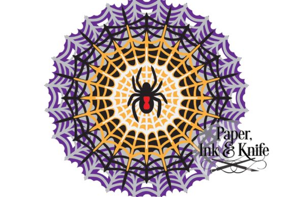 Download 3D Spider Web Layered Papercut Template - Papercut template Collection