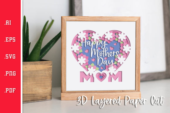 Download Happy Mothers Day 3D Layered Paper Cut - Premium Resources