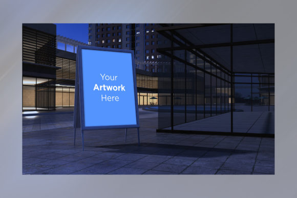 Download A Stand Advertising Board Mockup - Advertising board Collection