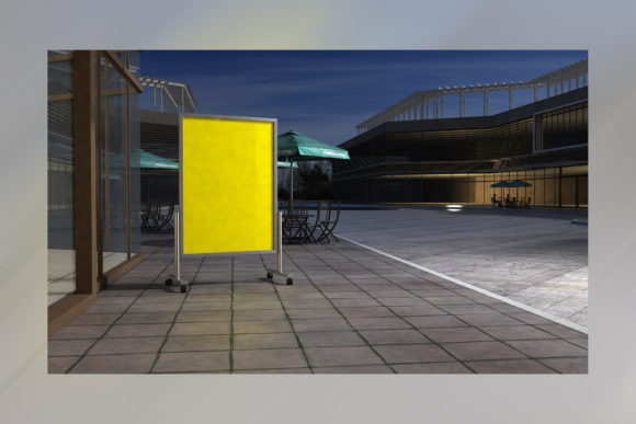 Download A Stand Advertising Board Mockup - Advertising board Collection